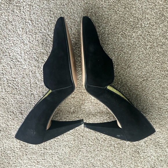 Walter Steiger Black Velour Pointed Toe Pumps Size 81/2 B - Picture 3 of 6